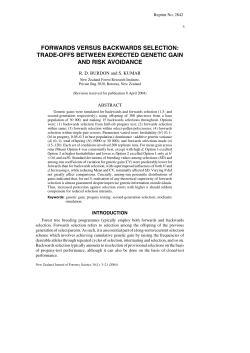 Forwards versus backwards selection