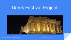 Greek Festival Project - Thomas C. Cario Middle School