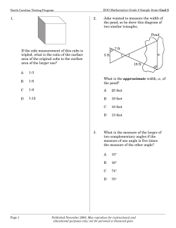 Grade 8 Mathematics Goal 2 - North Carolina Public Schools