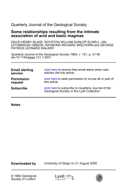 association of acid and basic magmas Some relationships resulting