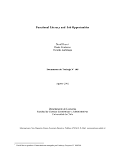 Functional Literacy and Job Opportunities