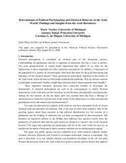 Determinants of Political Participation and