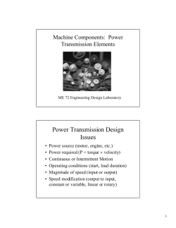 Machine 1-transmissions - Caltech Engineering Design Research