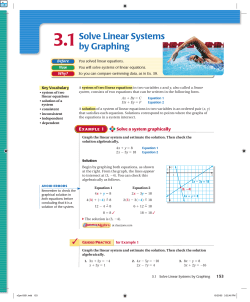 3.1Solve Linear Systems by Graphing
