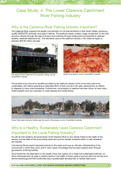 Case Study: 4. The Lower Clarence Catchment River Fishing Industry