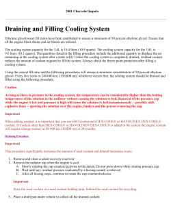 Draining and Filling Cooling System