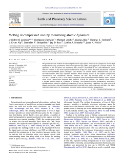 Melting of compressed iron by monitoring atomic