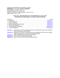 252:616 Industrial Wastewater Systems