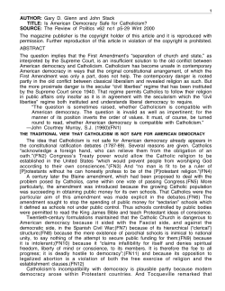 AUTHOR: Gary D. Glenn and John Stack TITLE: Is American