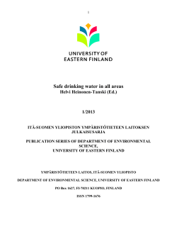 Safe drinking water in all areas