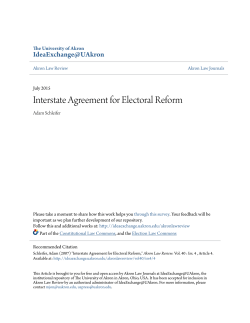 Interstate Agreement for Electoral Reform
