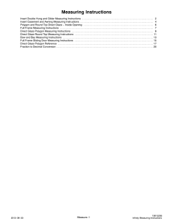 Measuring Instructions