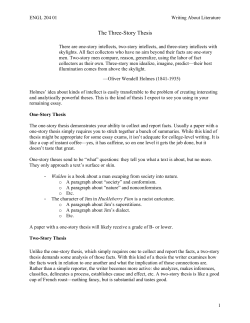 The Three-Story Thesis