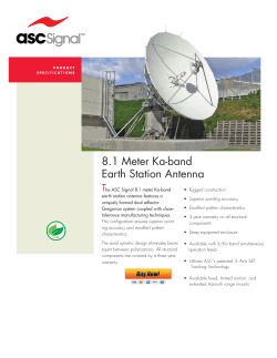 8.1 Meter Ka-band Earth Station Antenna