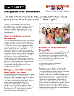 Multigenerational Households Fact Sheet