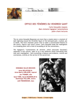 Full presentation - Ensemble Gilles Binchois
