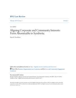 Aligning Corporate and Community Interests: From Abominable to