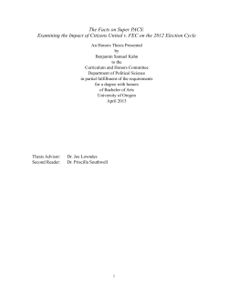 Examining the Impact of Citizens United v. FEC on the 2012
