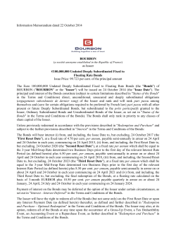 Prospectus: &euro;100 million Bond Issue