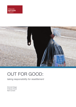 Out for Good - Prison Reform Trust