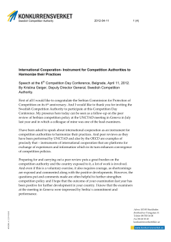 Instrument for Competition Authorities to