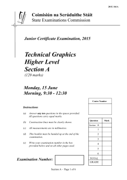 Technical Graphics Higher Level Section A