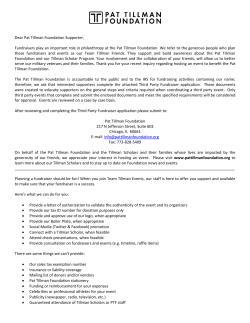 Event Form - Pat Tillman Foundation