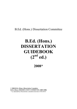 DISSERTATION GUIDEBOOK