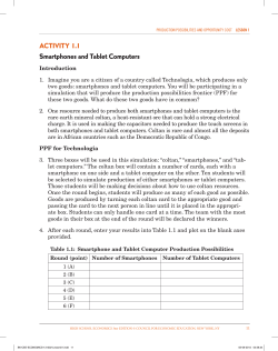 ACTIVITY 1.1 Smartphones and Tablet Computers