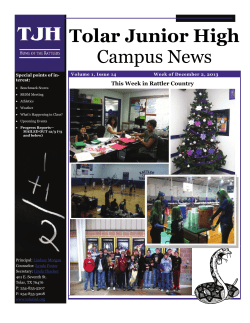 Tolar Junior High Campus News