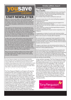 STAFF NEWSLETTER