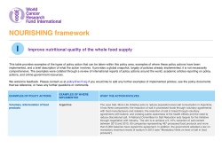 the table - World Cancer Research Fund International