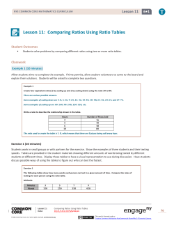 Lesson 11: Comparing Ratios Using Ratio Tables