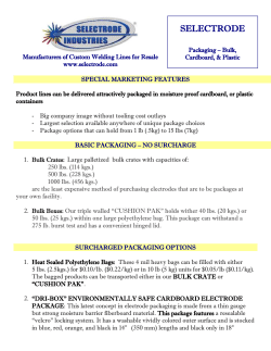 Packaging - Selectrode.com