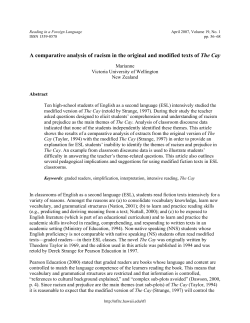 A comparative analysis of racism in the original and modified