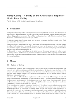 Honey Coiling - A Study on the Gravitational Regime of Liquid Rope