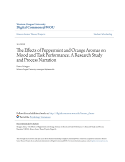 The Effects of Peppermint and Orange Aromas on Mood and Task