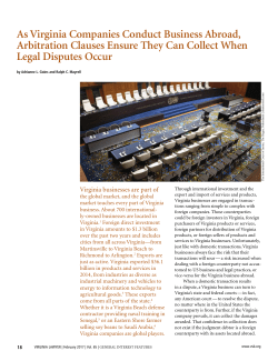 As Virginia Companies Conduct Business