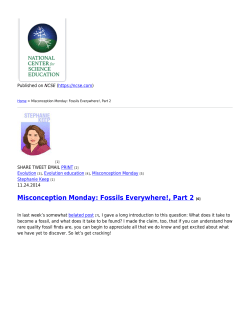 Misconception Monday: Fossils Everywhere!, Part 2