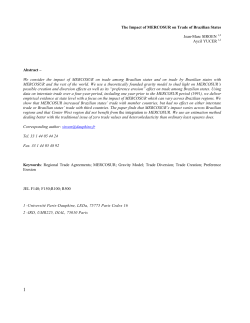 The Impact of MERCOSUR on Trade of Brazilian States Jean
