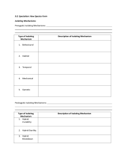 9.2: Speciation: How Species Form Isolating Mechanisms
