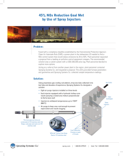 45% NOx Reduction Goal Met by Use of Spray Injectors