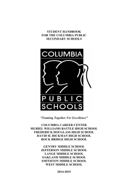 student handbook - Columbia Public Schools