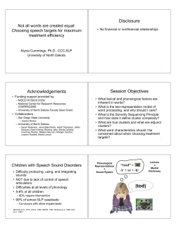 Not All Words are Created Equal: Choosing Speech Targets for
