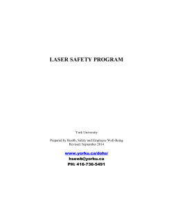 laser safety program - York University Human Resources