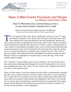 Basic Coffee Enema Procedure and Recipe