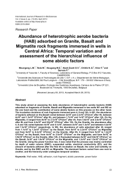 Abundance of heterotrophic aerobe bacteria (HAB) adsorbed