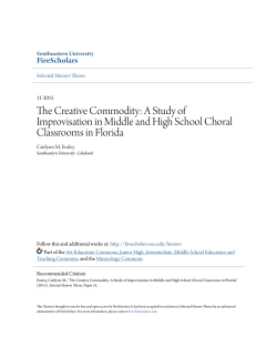The Creative Commodity: A Study of Improvisation in