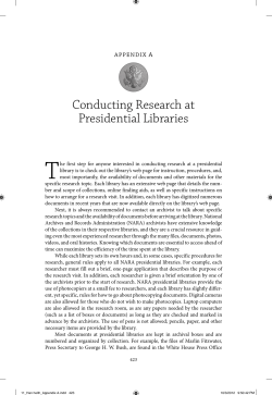 Conducting Research at Presidential Libraries