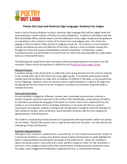 ASL Supplement to the POL Judge`s Guide